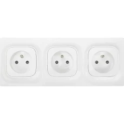 Triple prise avec terre Kennet blanc complet^Jacobsen Discount