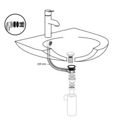 Trop-plein circulaire pour vasque-Wirquin Best