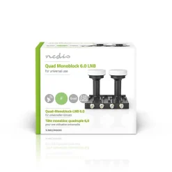 Tête Parabole Universelle Monobloc Quadruple 6,0 Facteur de Bruit : 0,2 - 0,^Nedis Best