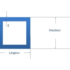 Tube carré acier 30 mm ep 2 mm, Longueur : 3 metres -^Comment Fer New