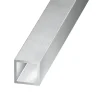 Tube carré aluminium brut 20 x 20 mm, 1 m^ Hot