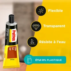 Tube de colle pour cuir 30 ml-Pattex Hot