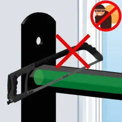 Tube en acier pour grille de défense télescopique noir Ø12 mm Afbat-Afbat - Tb Industrie Sas