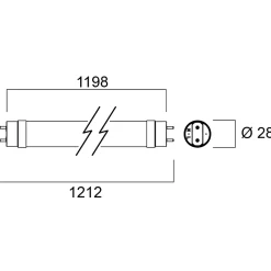 Tube LED 13,3W avant TOLEDO T8 CCG L1200mm 2000lm 865 - - 30241^Sylvania Best