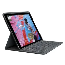 Étui Clavier Bluetooth Slim Folio iPad 10.2 AZERTY Gris^Logitech Outlet