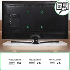 TVB0920 Support TV mural pour écran de 13 à 30 pouces Pivotant Inclinable Charge max 18 kg VESA 50 100 Télé LED LCD OLED^Duronic New