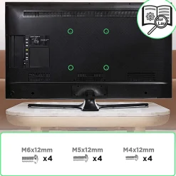 TVB1120 Support TV mural pour écran de 13 à 30 pouces Inclinable Charge max 18 kg VESA 75 100 Télé LED LCD OLED^Duronic