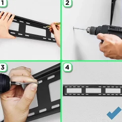 TVB123M Support TV mural pour écran de 23 à 55 pouces Inclinable Charge max 40 kg VESA 200 400 Télé LED LCD OLED-Duronic Online