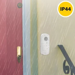 TWEED : Lot de 2 carillons avec prise + 1 bouton-sonnette, 150m, 36 mélodies. Blanc-Velamp New