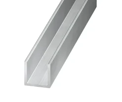 U aluminium brut 20 x 17 x 20 mm Ep. 1,5 mm, 1 m^ Discount