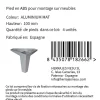 4un. Pied de meuble incliné scandinave pied nordique en résine plastique ABS ANTI-HUMIDITÉ couleur aluminium mat. Hauteur 100mm-Nesu Hot