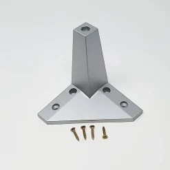 4un. Pied de meuble incliné scandinave pied nordique en résine plastique ABS ANTI-HUMIDITÉ couleur aluminium mat. Hauteur 100mm-Nesu Hot