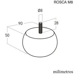 4un. Pied de meuble pied de canapé en bois de hêtre naturel non verni. Hauteur 50mm-Nesu Discount