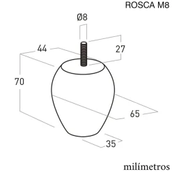 4un. Pied de meuble pied de canapé en bois de hêtre naturel non verni. Hauteur 70mm^Nesu Sale
