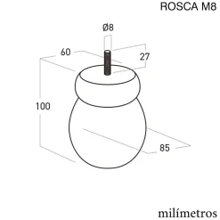 4un. Pied de meuble pied de canapé en bois de hêtre naturel non verni. Hauteur 100mm-Nesu Clearance