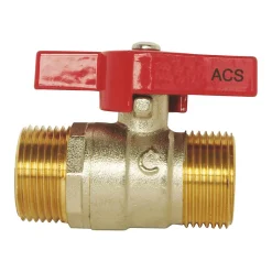 Vanne à sphère double mâle/mâle manette papillon 20/27mm^Somatherm for you Hot