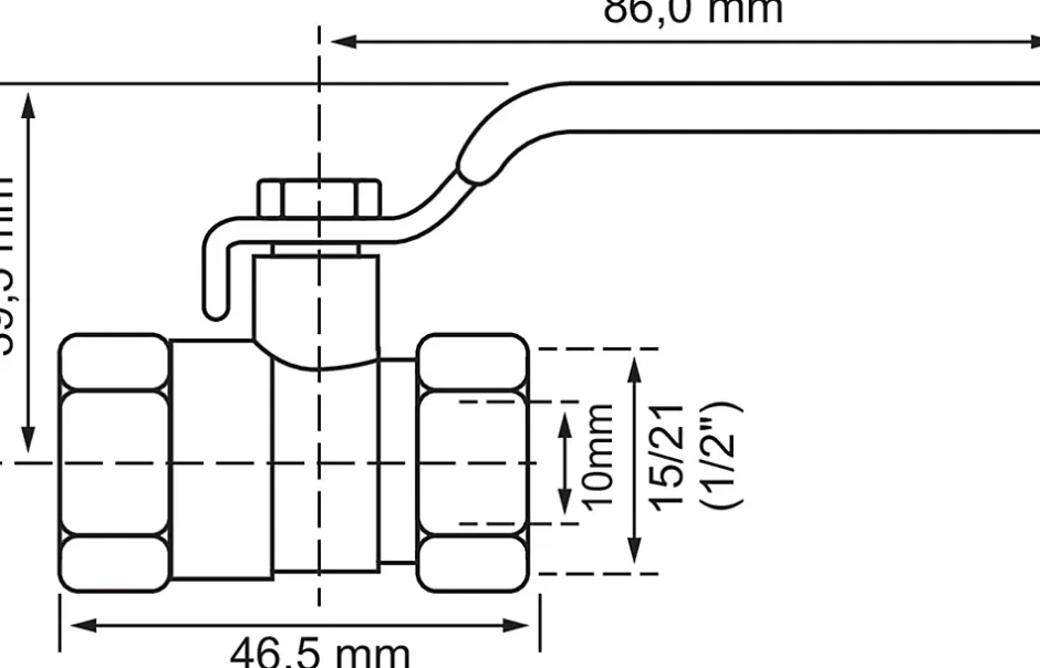 Vanne à sphère femelle / femelle 15/21^Somatherm for you Outlet