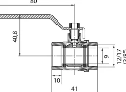 Vanne à sphère femelle/femelle 12x17mm^Somatherm for you