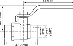 Vanne à sphère mâle/mâle 12/17-Somatherm for you Outlet
