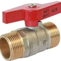 Vanne à sphère mâle/mâle manette papillon 15x21^Somatherm for you Online