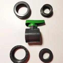 Vanne PVC Pression PN16 Piscine Poignée Verte 50mm 5cm 1p un demi Compatible traitements de piscine chlore sel brome^Codital