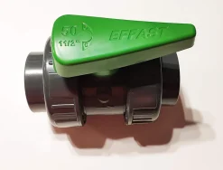 Vanne PVC Pression PN16 Piscine Poignée Verte 50mm 5cm 1p un demi Compatible traitements de piscine chlore sel brome^Codital