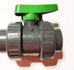 Vanne PVC Pression PN16 Piscine Poignée Verte 50mm 5cm 1p un demi Compatible traitements de piscine chlore sel brome^Codital