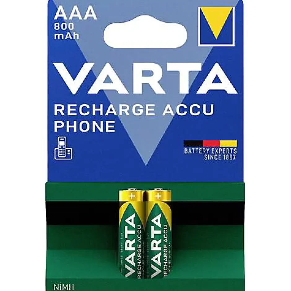 Accu rechargeable LR03 AAA 800 mAh, lot de 2, NiMH, 1.2 V-Varta Online