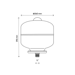 Vase d'expansion sanitaire 12L^Flomasta Discount
