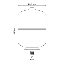 Vase d'expansion sanitaire 18L^Flomasta Discount