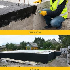 Vernis bitumineux imperméabilisant pour fondations Imper Fondation noir 25L-Sika Clearance