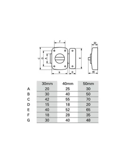 Verrou à bouton Alouette pour porte intérieure, 40mm, acier, chromé brillant --Thirard Clearance