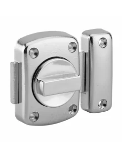 Verrou à bouton Alouette pour porte intérieure, 40mm, acier, chromé brillant --Thirard Clearance