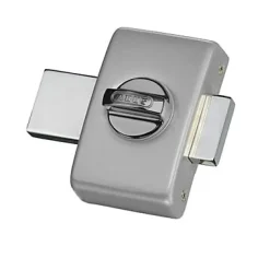 Verrou à bouton avec cylindre 40 mm satin chromé-Abus Best