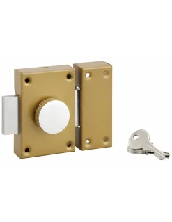 Verrou à bouton, cylindre diamètre 25 x 45 mm, 3 clés --SP