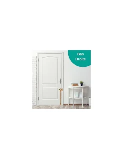 Verrou à bouton Mirage 6 pour porte d'entrée, cylindre 45mm, tringle 2 pts en acier, bas, droit, 3 clés, bronze --Thirard Best