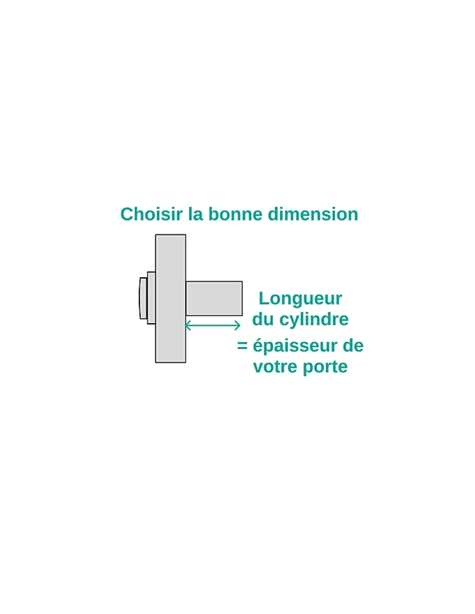 Verrou à bouton Mirage 6 pour porte d'entrée, cylindre 45mm, tringle 2 pts en acier, bas, droit, 3 clés, bronze --Thirard Best