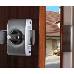Verrou à bouton sans vis aluminium avec 4 clés inclus-Abus Outlet