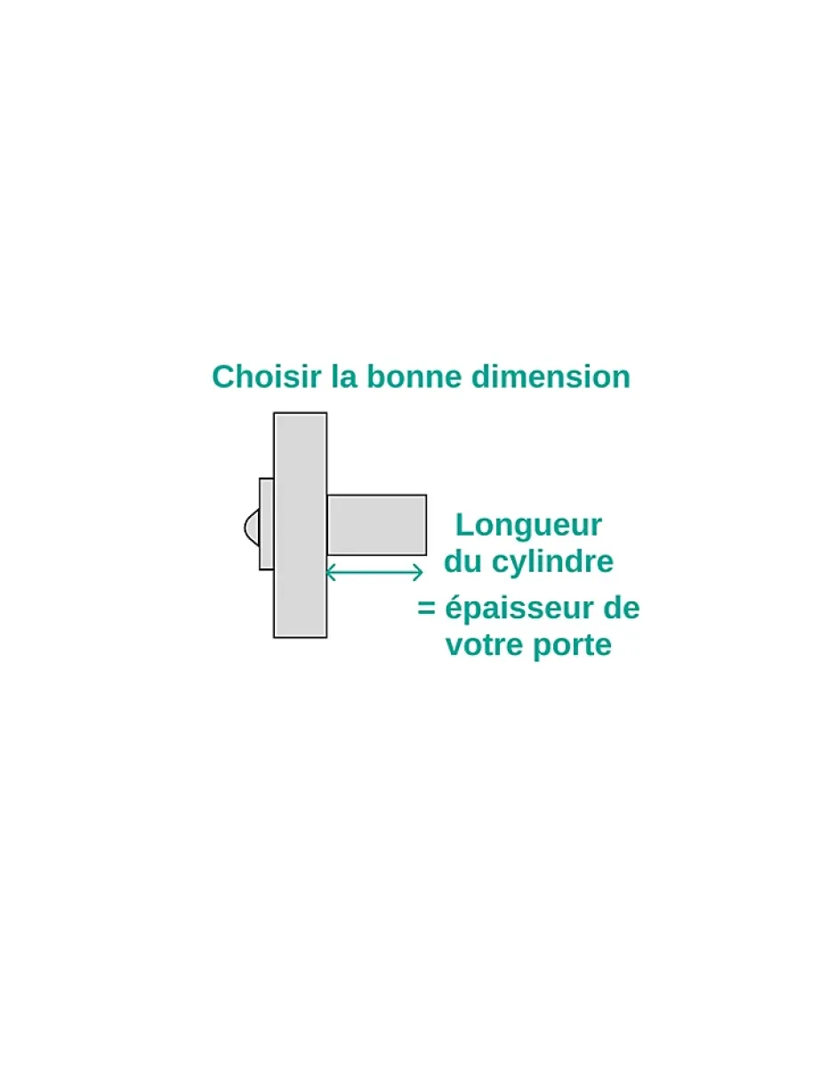 Verrou à bouton Transit 2 pour porte d'entrée, cylindre 50mm, 4 clés, blanc -^Thirard Clearance