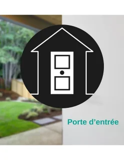 Verrou à bouton Universel pour porte d'entrée, cylindre 45mm, acier, 4 clés, epoxy blanc --Thirard