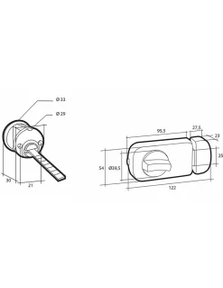 Verrou à capot pour porte d'entrée à recouvrement, 4 clés, gris --Thirard Best