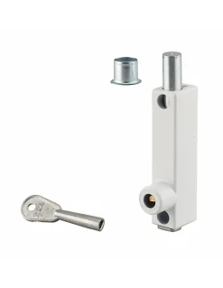 Verrou à clé pour fenêtre et porte, blanc, 1 clé -^Thirard New