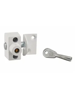 Verrou à clé pour fenêtre ouvrant à la française, blanc, 1 clé --Thirard Best