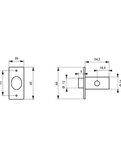 Verrou à larder, clé entraîneur pour fenêtre bois --Thirard Best