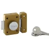 Verrou bouton et cylindre Ø21 x 40 mm coffre embouti 50 x 70 mm-Diall Outlet