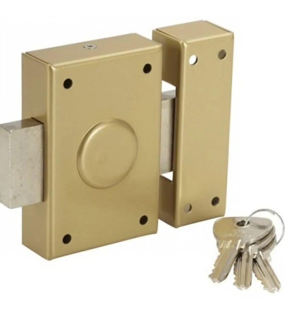 Verrou Bricard pour porte de cave Cylindre 1 entrée extérieure 35 mm 3 clés crantées^Autres Hot