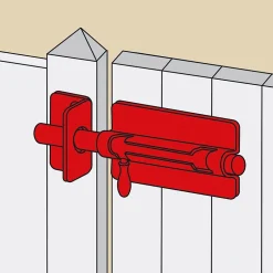 Verrou de box + gâche D8 Acier zingué Afbat^Afbat - Tb Industrie Sas Discount