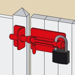Verrou de box PC + gâche Ø12 Acier Afbat^Afbat - Tb Industrie Sas Hot