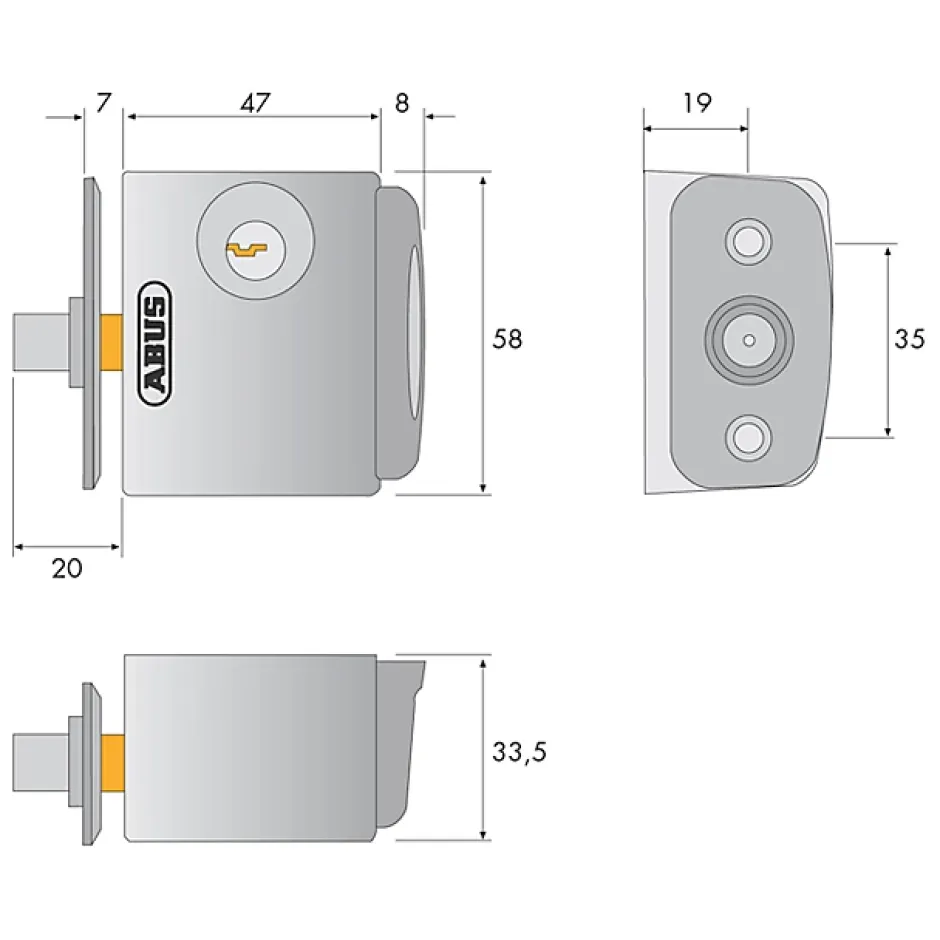 Verrou de fenêtre blanc en saillie-Abus Discount
