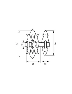 Verrou de meuble Rustique, 40x90mm, fer noir -^Thirard Hot